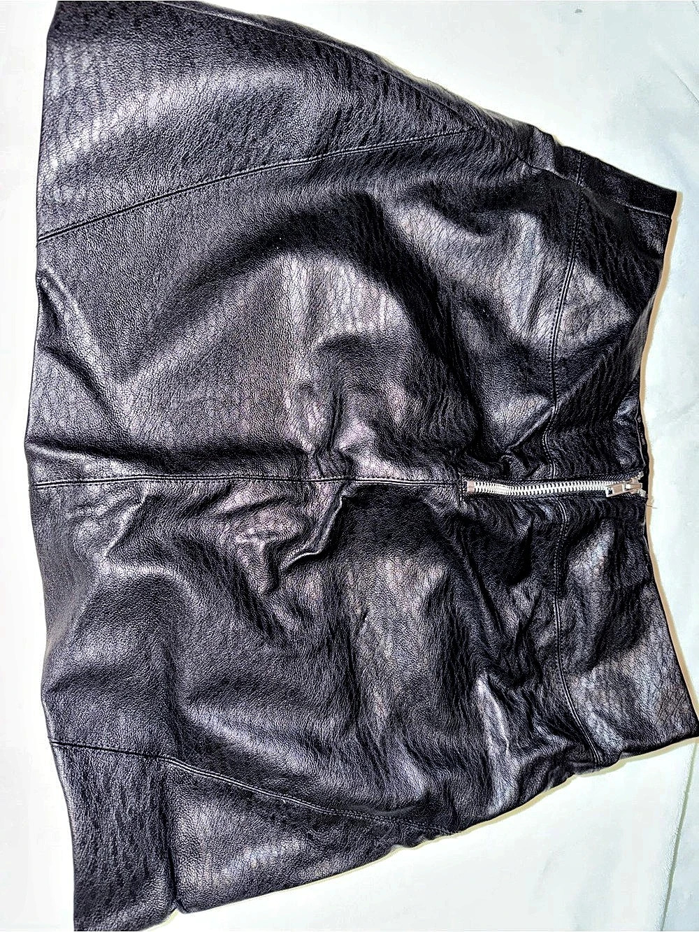 Black Leather Mini Skirt
